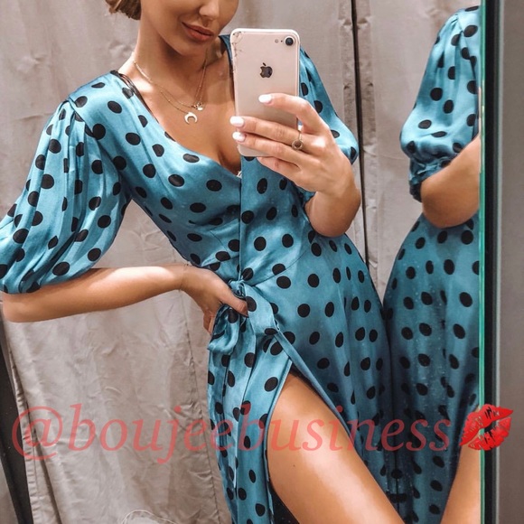 ZARA Polka Dot Wrap Dress - Picture 4 of 8